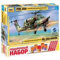 Сборная модель Вертолет Ми-28 А склейка с подарочным набором